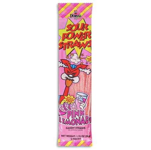 Sour Power Straws Pink Lemonade