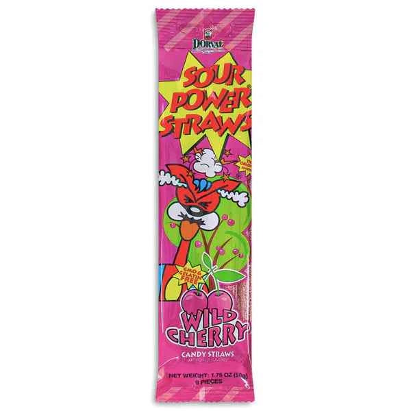 Sour Power Straws Wild Cherry