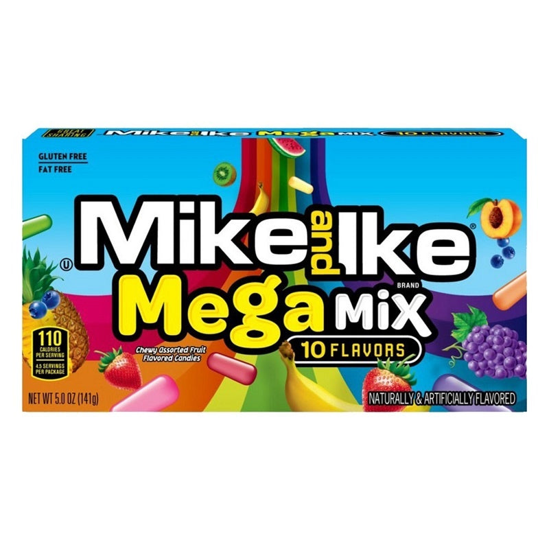 Mike and Ike Mega Mix 10 Flavours 120g - Cards & Candy