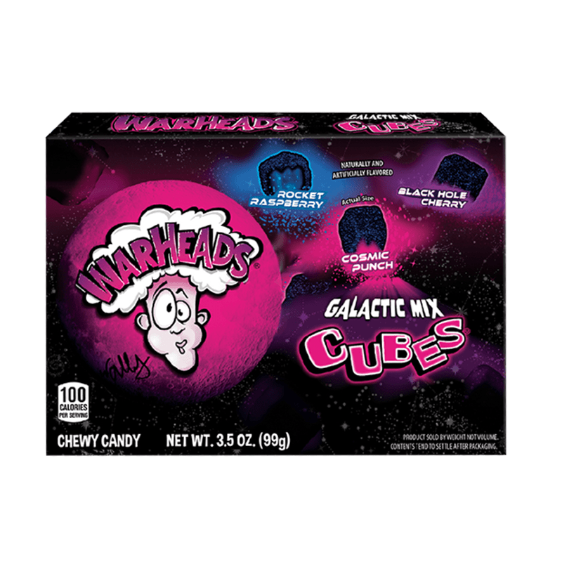 Warheads Galactic Mix Cubes 99g - Cards & Candy